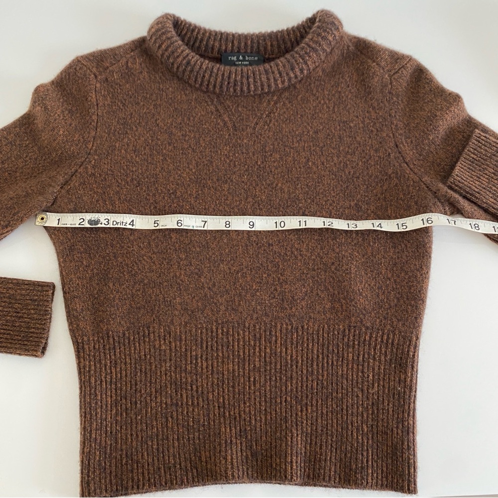 Rag & Bone brown Pierce Slim Crew cashmere Sweater - Picture 5 of 12
